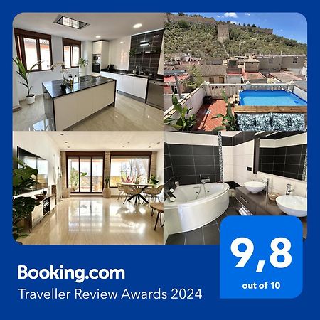 Casa Con Jacuzzi Y Piscina Con Vistas Al Castillo Corbera de Alcira ภายนอก รูปภาพ