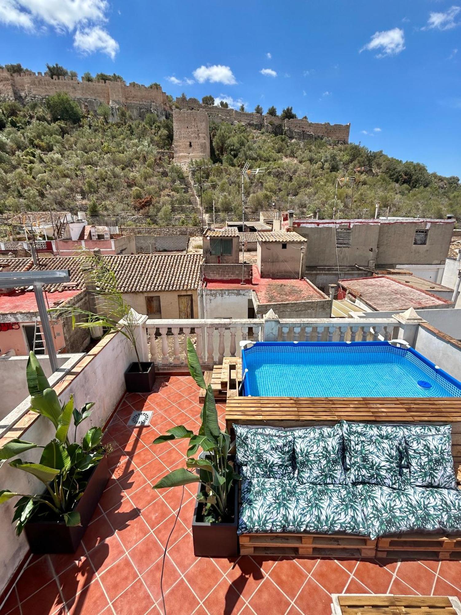 Casa Con Jacuzzi Y Piscina Con Vistas Al Castillo Corbera de Alcira ภายนอก รูปภาพ
