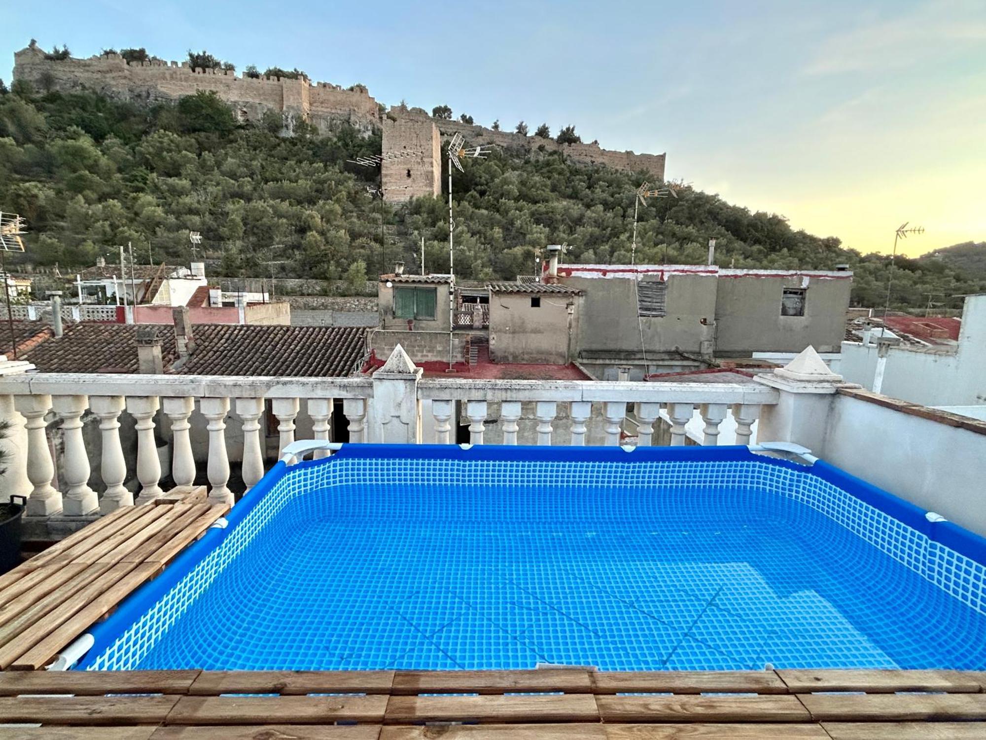 Casa Con Jacuzzi Y Piscina Con Vistas Al Castillo Corbera de Alcira ภายนอก รูปภาพ