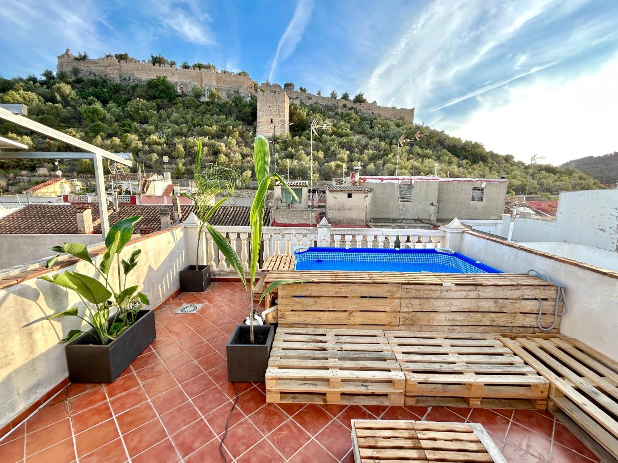 Casa Con Jacuzzi Y Piscina Con Vistas Al Castillo Corbera de Alcira ภายนอก รูปภาพ
